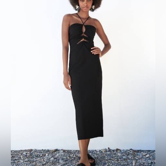 ZARA BEADED MIDI DRESS - Picture 3 of 11